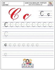 ç harfi çizgi çalışması